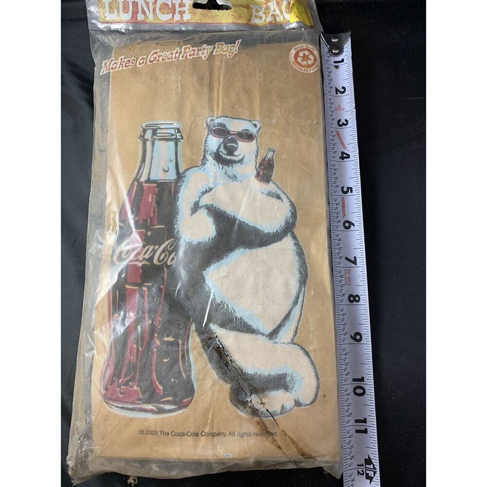 Coca-Cola Lunch Bags/Sacks Classic Coke Bottle Design Vintage 2003 NOS Ephemera